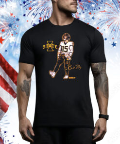 Iowa State Football Brock Purdy Superstar Pose Tee Shirt