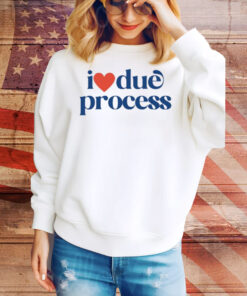 Katie Phang Wearing I Love Due Process Tee Shirt