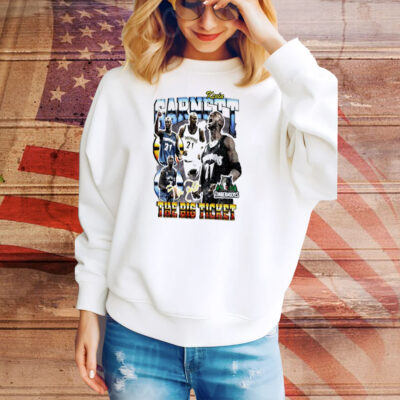 Kevin Garnett Minnesota Timberwolves Hardwood Classics commemorative player collage Tee Shirt