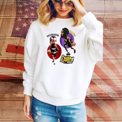 Kobe Bryant vs Allen Iverson NBA Finals 2001 big head Tee Shirt