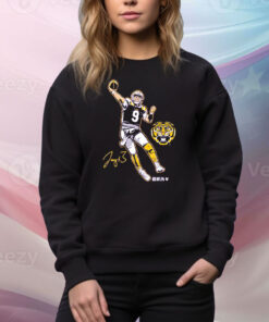 LSU Football Joe Burrow Superstar Pose Tee Shirt