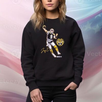 LSU Football Joe Burrow Superstar Pose Tee Shirt