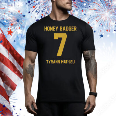 LSU Football Tyrann Mathieu Honey Badger 7 Tee Shirt