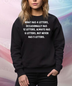 Limted What Has 4 Letters Occasionally Has 12 Letters Tee Shirt