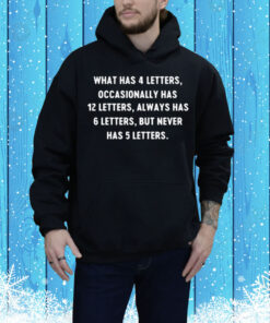 Limted What Has 4 Letters Occasionally Has 12 Letters Tee Shirt