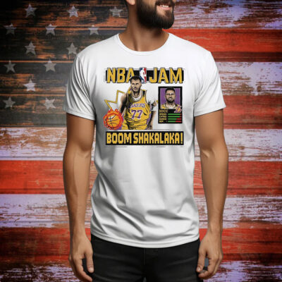 Luka Doncic Lakers NBA Jam Boom Shakalaka Tee Shirt