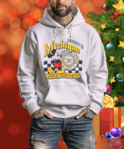 Mickey Mouse university of Michigan Wolverines 1817 logo Tee Shirt