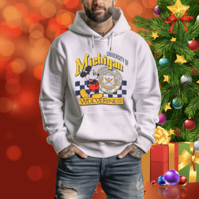 Mickey Mouse university of Michigan Wolverines 1817 logo Tee Shirt