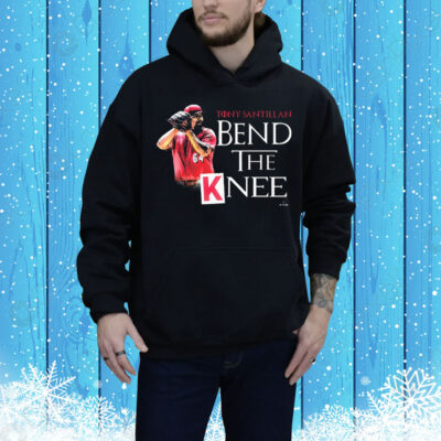 Official Bend the Knee Tony Santillan Cincinnati Reds MLB Graphic Tee Shirt
