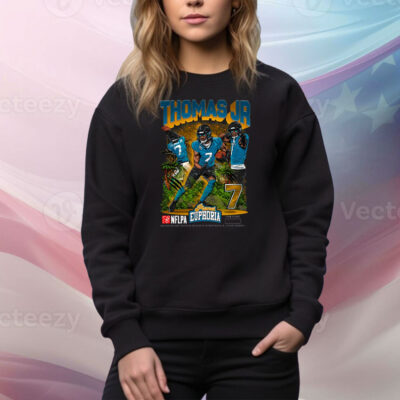 Official Brian Thomas Jr. Jacksonville Jaguars NFL Football Planet Euphoria Artwork Tee Shirt