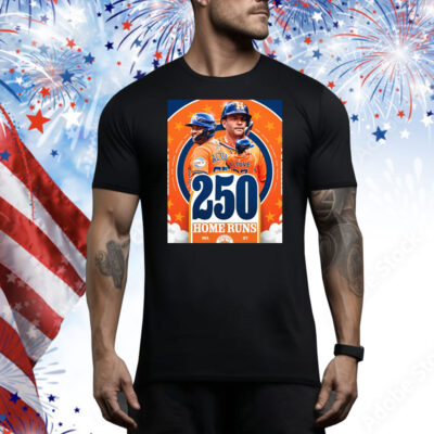 Official Jose Altuve Houston Astros MLB 250th Career Home Run And 250 Stolen Bases Number 27 Poster Tee Shirt