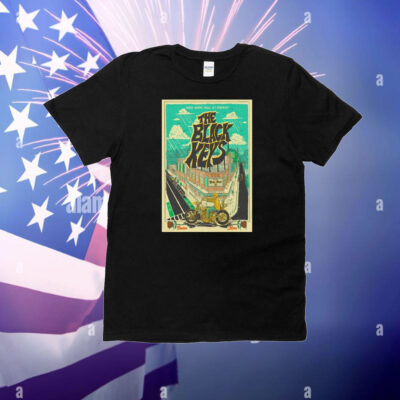 Official Poster The Black Keys August 16 2025 MGM Music Hall At Fenway In Boston MA T-Shirt