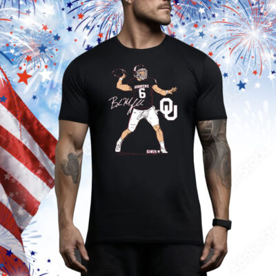Oklahoma Football Baker Mayfield Superstar Pose Tee Shirt