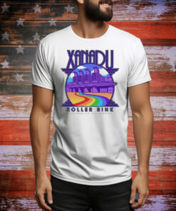 Olivia Newton John Rainbow Xanadu Roller Rink Los Angeles California Tee Shirt