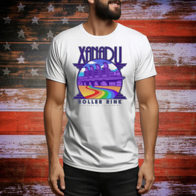 Olivia Newton John Rainbow Xanadu Roller Rink Los Angeles California Tee Shirt