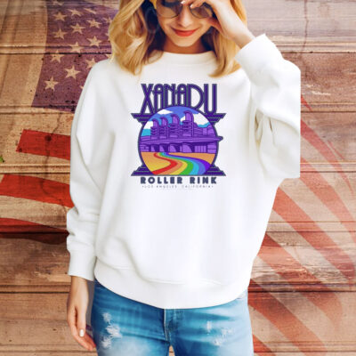 Olivia Newton John Rainbow Xanadu Roller Rink Los Angeles California Tee Shirt