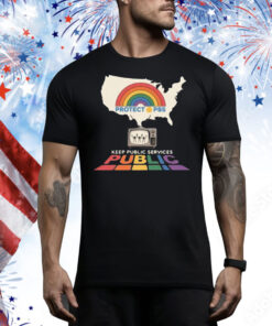 Protect PBS Keep Public Services Public Tee Shirt