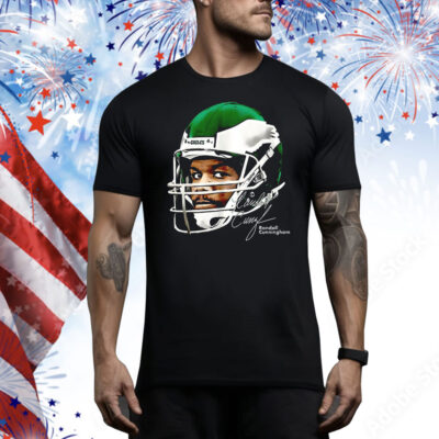 Randall Cunningham Philadelphia Eagles watercolor art big head Tee Shirt