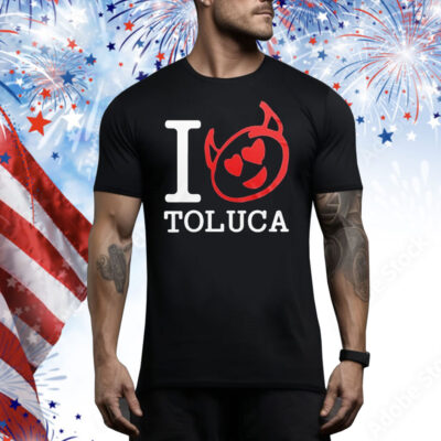 Red Devils I Love Deportivo Toluca F.C. Tee Shirt