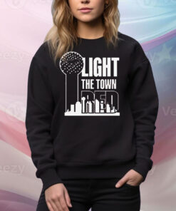 SMU Mustangs Light the Town Red Tee Shirt