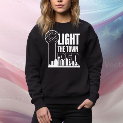 SMU Mustangs Light the Town Red Tee Shirt