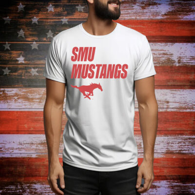 SMU Mustangs Logo & Wordmark Tee Shirt