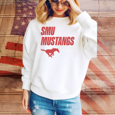 SMU Mustangs Logo & Wordmark Tee Shirt