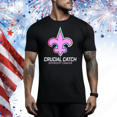 Saints Crucial Catch Intercept Cancer Tee Shirt