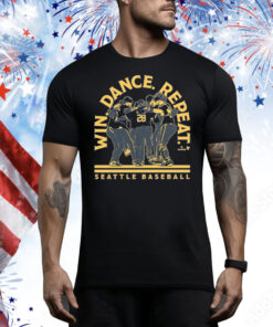 Seattle Baseball Win. Dance. Repeat. 2025 Tee Shirt