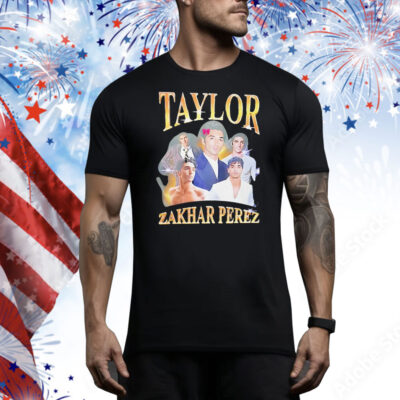 Taylor Zakhar Perez Red White and Royal Blue Tee Shirt