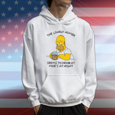 The Lonely Homer Seems To Drink At Moe's At Night T-Shirt
