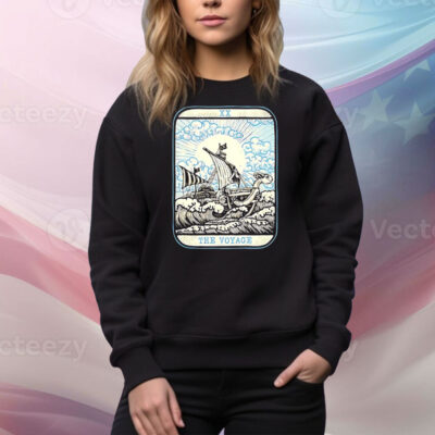The Voyage The Going Merry ship One Piece Tarot card Tee Shirt