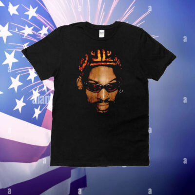 The Worm Dennis Rodman Chicago Bulls 1956 1999 big face T-Shirt
