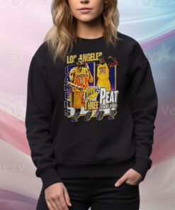 Three peat in LA championship Kobe Bryant Los Angeles Lakers Tee Shirt