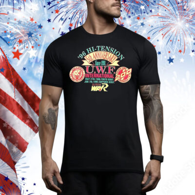 U W F international 96 Hi-Tension 5th anniversary since 1991 Tee Shirt