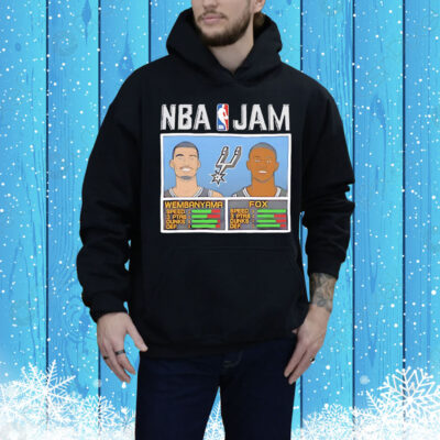 Victor Wembanyama and De’Aaron Fox San Antonio Spurs NBA Jam Tee Shirt