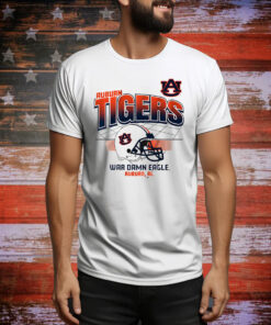 Auburn Football Helmet Grid Tee Shirt