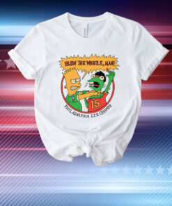 Bart Simpson Blow The Whistle Philadelphia LIX Champs T-Shirt