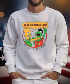 Bart Simpson Blow The Whistle Philadelphia LIX Champs T-Shirt