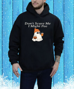 Don’t Scare Me I Might Pee Halloween Pregnant Ghost Tee Shirt