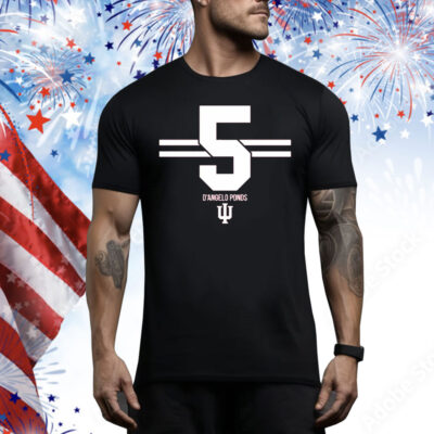 Indiana Football D'Angelo Ponds 5 Stripe Tee Shirt