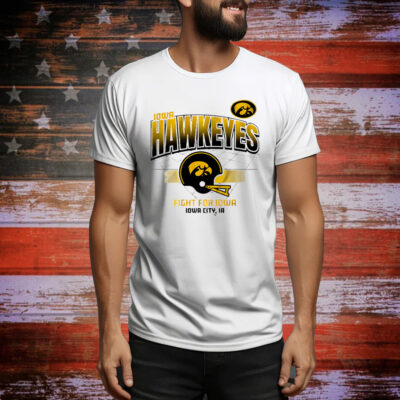 Iowa Football Helmet Grid Tee Shirt