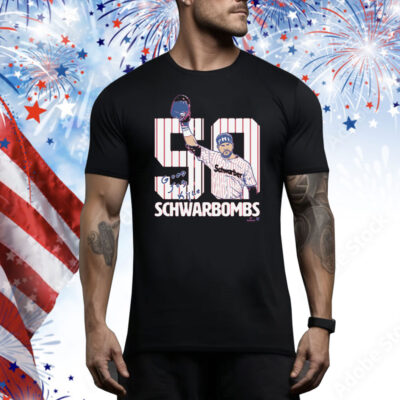 Kyle Schwarber 50 Schwarbombs Tee Shirt