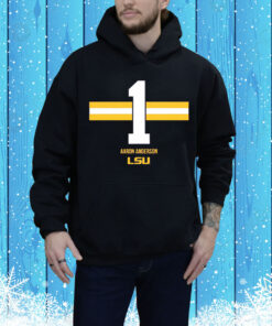 LSU Football Aaron Anderson 1 Stripe Tee Shirt