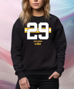 LSU Football Caden Durham 29 Stripe Tee Shirt