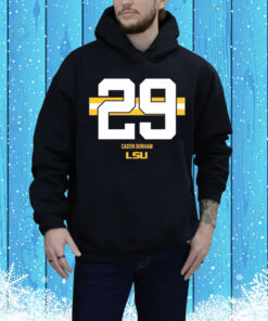 LSU Football Caden Durham 29 Stripe Tee Shirt