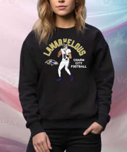 Lamar Jackson Lamarvelous Baltimore Ravens Charm City Football Player Tee Shirt