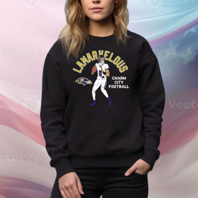 Lamar Jackson Lamarvelous Baltimore Ravens Charm City Football Player Tee Shirt