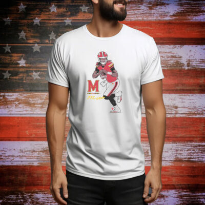 Maryland Football Malik Washington Superstar Pose Tee Shirt