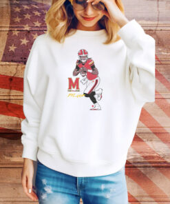 Maryland Football Malik Washington Superstar Pose Tee Shirt